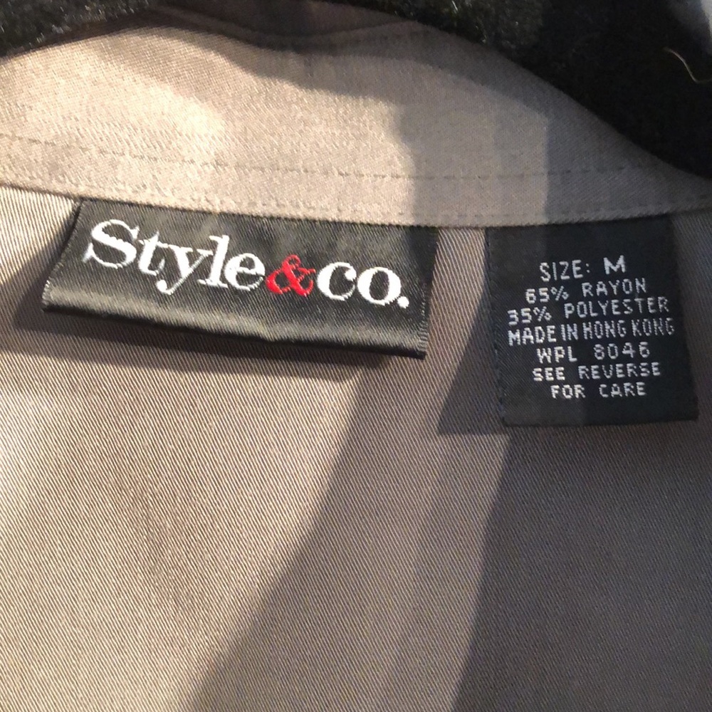 Style & Co. Pant Set with Button Down Shirt- M - Picture 3 of 9